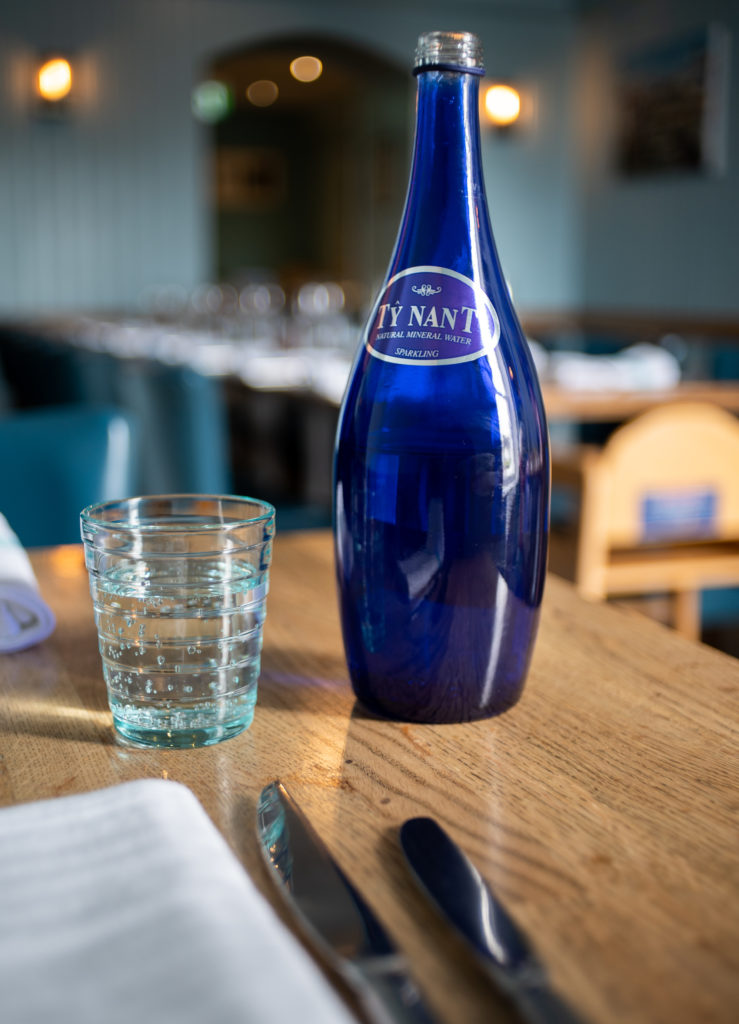 Blue Glass Water Bottles